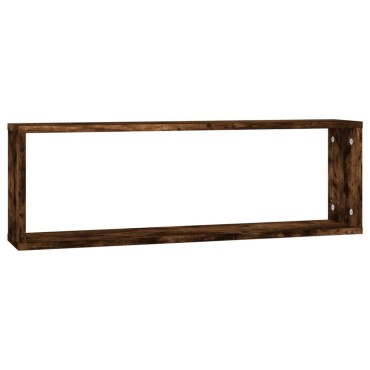 vidaXL Ραφιέρες Τοίχου Κύβοι 4 τεμ. Καπν. Δρυς 80x15x26,5cm Επ. Ξύλο