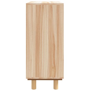 vidaXL Ντουλάπι Καφέ 60x30x70cm από Μασίφ Πεύκο & Φυσικό Ρατάν 1 τεμ.