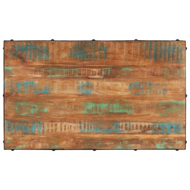 vidaXL Τραπέζι Σαλονιού με Τροχούς 100x60x26cm Μασίφ Ανακυκλ. Ξύλο 1 τεμ.
