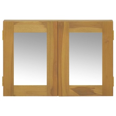 vidaXL Ντουλάπι Καθρέφτη 60x10x40cm από Μασίφ Ξύλο Teak 1 τεμ.