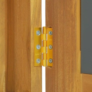 vidaXL Ντουλάπι Καθρέφτη 60x10x40cm από Μασίφ Ξύλο Teak 1 τεμ.