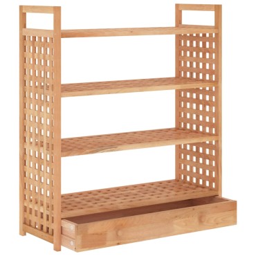 vidaXL Παπουτσοθήκη με Συρτάρι 70x27x81cm Μασίφ Ξύλο Καρυδιάς