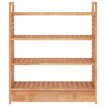 vidaXL Παπουτσοθήκη με Συρτάρι 70x27x81cm Μασίφ Ξύλο Καρυδιάς