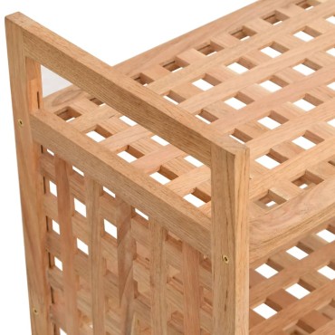 vidaXL Παπουτσοθήκη με Συρτάρι 70x27x81cm Μασίφ Ξύλο Καρυδιάς