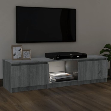 vidaXL Έπιπλο Τηλεόρασης με LED Γκρι Sonoma 140x40x36cm