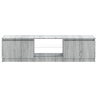 vidaXL Έπιπλο Τηλεόρασης με LED Γκρι Sonoma 140x40x36cm