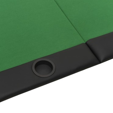 vidaXL Τραπέζι Πόκερ Πτυσσόμενο για 10 Παίκτες Πράσινο 206x106x75cm 1 τεμ.