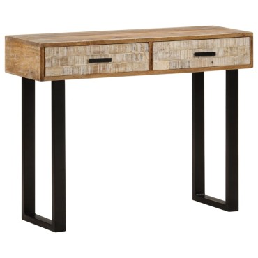 vidaXL Τραπέζι Κονσόλα 100x30x75cm από Μασίφ Ξύλο Μάνγκο 1 τεμ.