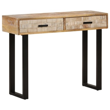 vidaXL Τραπέζι Κονσόλα 100x30x75cm από Μασίφ Ξύλο Μάνγκο 1 τεμ.
