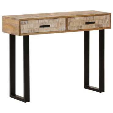vidaXL Τραπέζι Κονσόλα 100x30x75cm από Μασίφ Ξύλο Μάνγκο 1 τεμ.