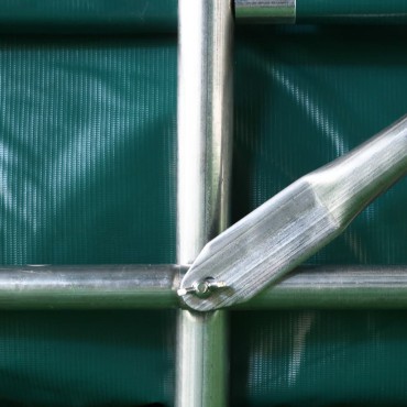 vidaXL Κιόσκι Γκαράζ Πράσινο 2,4 x 3,6 μ. από PVC