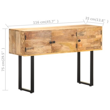vidaXL Μπουφές 116x35x75cm από Μασίφ Ξύλο Μάνγκο 1 τεμ.