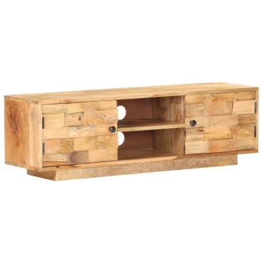 vidaXL Έπιπλο Τηλεόρασης 116x30x35cm από Μασίφ Ξύλο Μάνγκο
