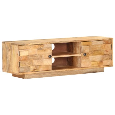 vidaXL Έπιπλο Τηλεόρασης 116x30x35cm από Μασίφ Ξύλο Μάνγκο