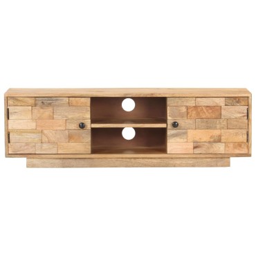 vidaXL Έπιπλο Τηλεόρασης 116x30x35cm από Μασίφ Ξύλο Μάνγκο