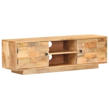 vidaXL Έπιπλο Τηλεόρασης 116x30x35cm από Μασίφ Ξύλο Μάνγκο