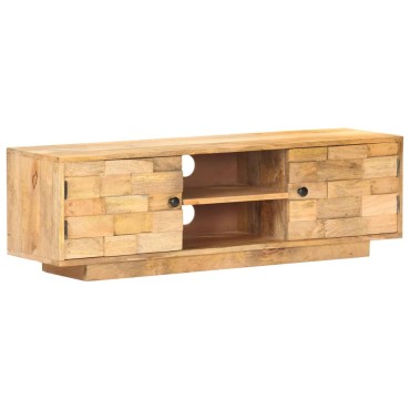 vidaXL Έπιπλο Τηλεόρασης 116x30x35cm από Μασίφ Ξύλο Μάνγκο