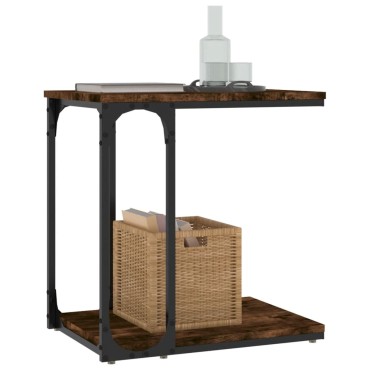 vidaXL Βοηθητικό Τραπέζι Καπνιστή Δρυς 50x35x52cm Επεξεργασμένο Ξύλο 1 τεμ.