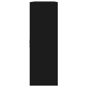 vidaXL Ραφιέρα Τοίχου 8 Τμημάτων Μαύρη 85x16x47,5cm 1 τεμ.