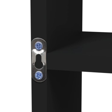 vidaXL Ραφιέρα Τοίχου 8 Τμημάτων Μαύρη 85x16x47,5cm 1 τεμ.