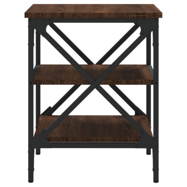 vidaXL Τραπεζάκια Σαλονιού 2 τεμ. Καφέ Δρυς 40x42x50cm Επεξ. Ξύλο