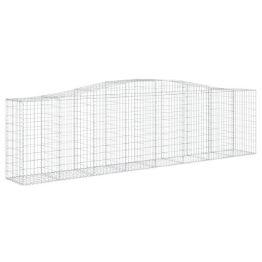 vidaXL Συρματοκιβώτια Τοξωτά 4 τεμ. 400x50x100/120 εκ. Γαλβαν. Ατσάλι