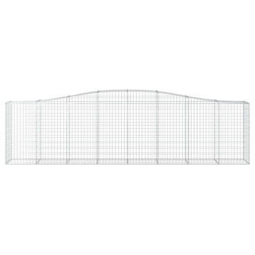 vidaXL Συρματοκιβώτια Τοξωτά 4 τεμ. 400x50x100/120 εκ. Γαλβαν. Ατσάλι