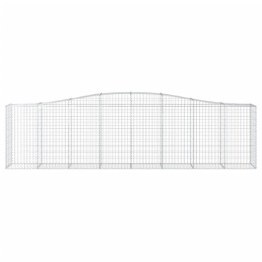 vidaXL Συρματοκιβώτια Τοξωτά 25 τεμ. 400x50x100/120 εκ. Γαλβαν. Ατσάλι
