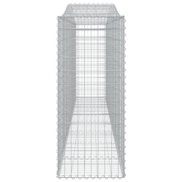 vidaXL Συρματοκιβώτια Τοξωτά 15 τεμ. 400x50x120/140 εκ. Γαλβαν. Ατσάλι