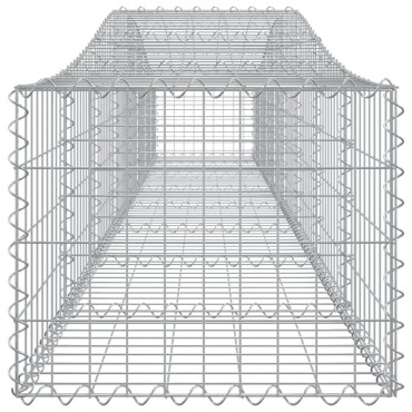 vidaXL Συρματοκιβώτια Τοξωτά 15 τεμ. 400x50x40/60 εκ. Γαλβαν. Ατσάλι