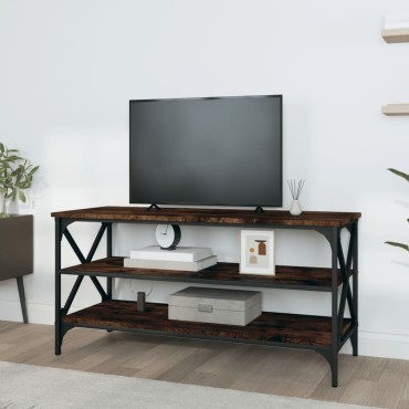vidaXL Έπιπλο Τηλεόρασης Καπνιστή Δρυς 100x40x50cm Επεξ. Ξύλο 1 τεμ.