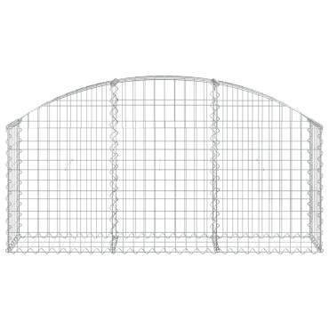 vidaXL Συρματοκιβώτιο Τοξωτό 150x30x60/80εκ. από Γαλβανισμένο Χάλυβα