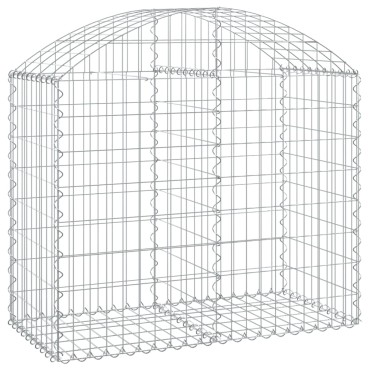 vidaXL Συρματοκιβώτιο Τοξωτό 100x50x80/100εκ. από Γαλβανισμένο Χάλυβα