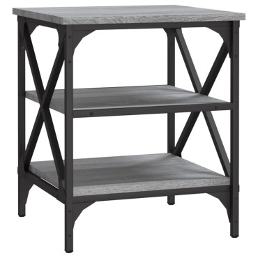 vidaXL Βοηθητικό Τραπέζι Γκρι Sonoma 40x42x50cm Επεξεργασμένο Ξύλο 1 τεμ.