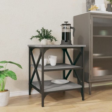 vidaXL Βοηθητικό Τραπέζι Γκρι Sonoma 40x42x50cm Επεξεργασμένο Ξύλο 1 τεμ.