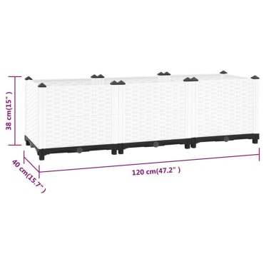 vidaXL Ζαρντινιέρα 120 x 40 x 38 εκ. από Πολυπροπυλένιο