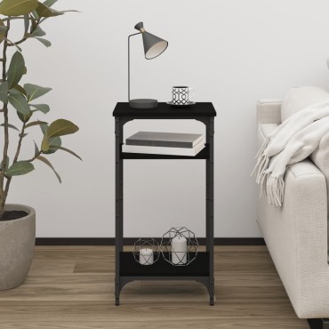 vidaXL Βοηθητικό Τραπέζι Μαύρο 40x30x75cm από Επεξεργασμένο Ξύλο 1 τεμ.