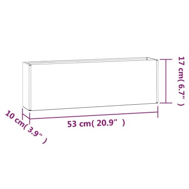 vidaXL Γλάστρες Τοίχου 2τεμ Σκουρ. 53x10x17εκ. Ατσάλι Σκληρ. στον Αέρα