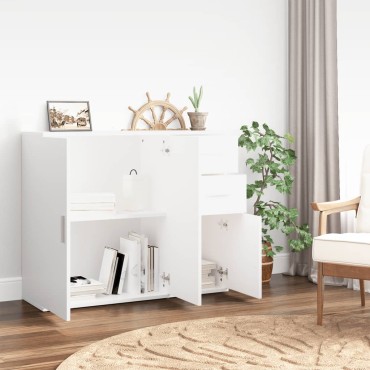 vidaXL Ντουλάπι Λευκό 91x29,5x75cm από Επεξεργασμένο Ξύλο 1 τεμ.