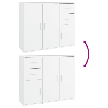 vidaXL Ντουλάπι Λευκό 91x29,5x75cm από Επεξεργασμένο Ξύλο 1 τεμ.
