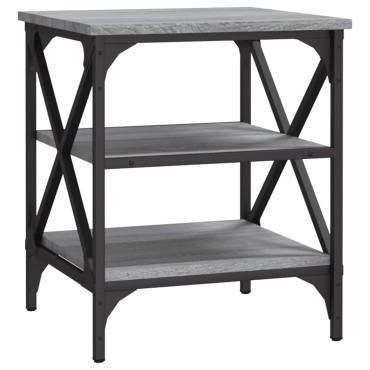 vidaXL Βοηθητικά Τραπέζια 2 τεμ. Γκρι Sonoma 40x42x50cm Επεξ. Ξύλο