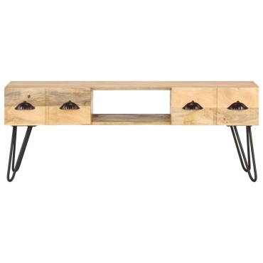 vidaXL Έπιπλο Τηλεόρασης 120x35x45cm από Μασίφ Ξύλο Μάνγκο
