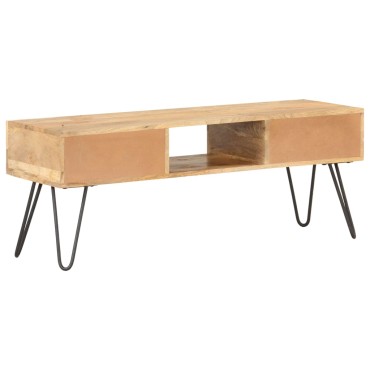 vidaXL Έπιπλο Τηλεόρασης 120x35x45cm από Μασίφ Ξύλο Μάνγκο