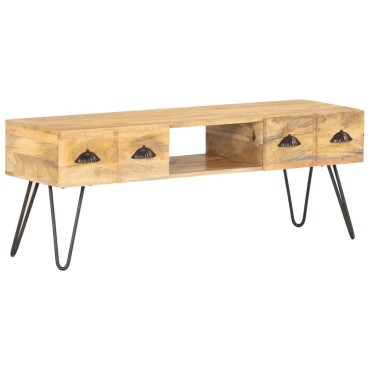 vidaXL Έπιπλο Τηλεόρασης 120x35x45cm από Μασίφ Ξύλο Μάνγκο