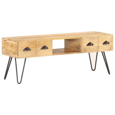 vidaXL Έπιπλο Τηλεόρασης 120x35x45cm από Μασίφ Ξύλο Μάνγκο