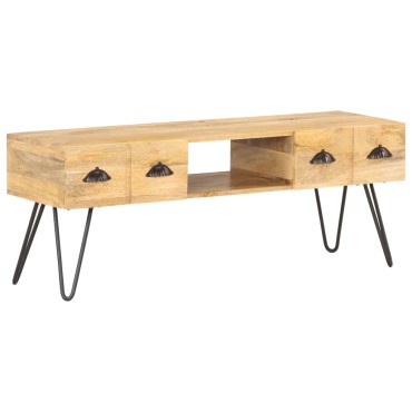 vidaXL Έπιπλο Τηλεόρασης 120x35x45cm από Μασίφ Ξύλο Μάνγκο