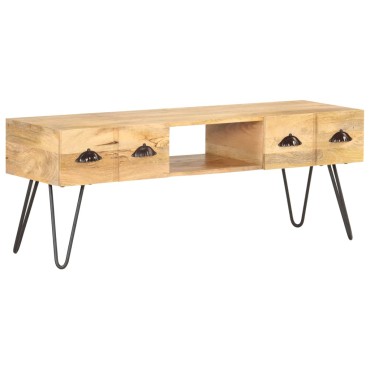 vidaXL Έπιπλο Τηλεόρασης 120x35x45cm από Μασίφ Ξύλο Μάνγκο