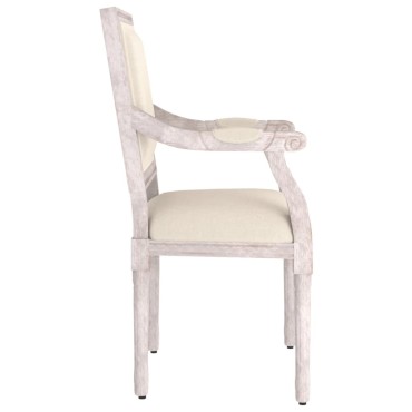 vidaXL Πολυθρόνα Μπεζ 54x59x99cm Λινή 1 τεμ.