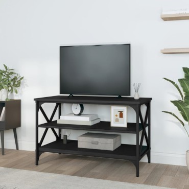 vidaXL Έπιπλο Τηλεόρασης Μαύρο 80x40x50cm από Επεξεργασμένο Ξύλο 1 τεμ.