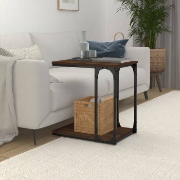 vidaXL Βοηθητικό Τραπέζι Καφέ Δρυς 50x35x52cm Επεξεργασμένο Ξύλο 1 τεμ.